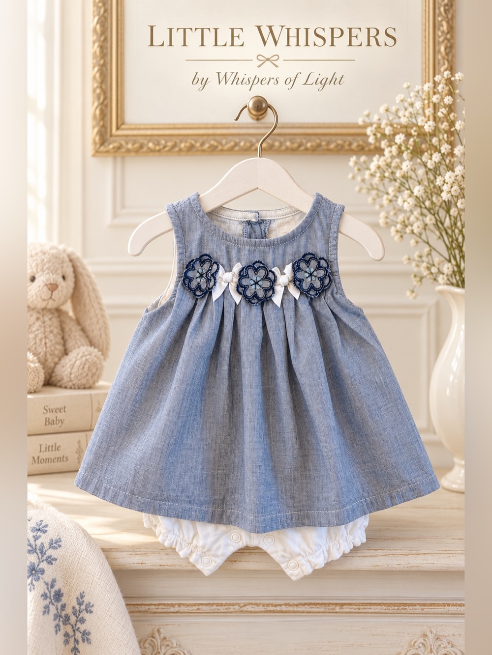 First Impressions Baby Girl Floral Dress & Bloomers 2-Piece Set 0–3M